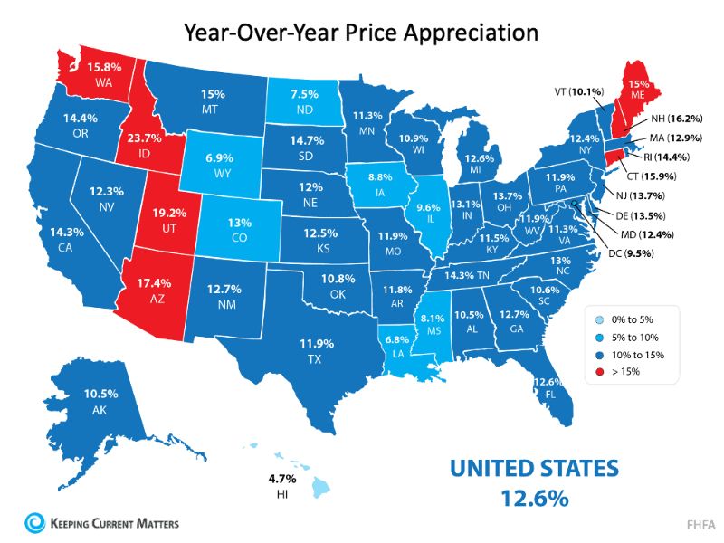 Year Over Year Price Appreciation graph